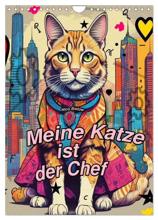 Produktbild: Meine Katze ist der Chef (Wandkalender 2026 DIN A4 hoch), CALVENDO Monatskalender