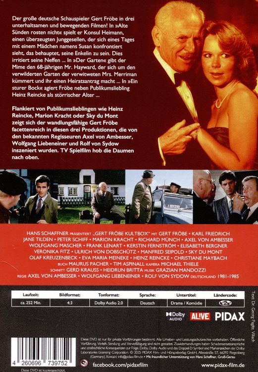 Produktbild: Gert Fr&ouml;be Kultbox / Drei bewegende Filme mit dem gro&szlig;en deutschen Schauspieler (Pidax Film-Klassiker)