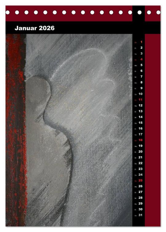 Produktbild: Farbenfrohe Engel (Tischkalender 2026 DIN A5 hoch), CALVENDO Monatskalender