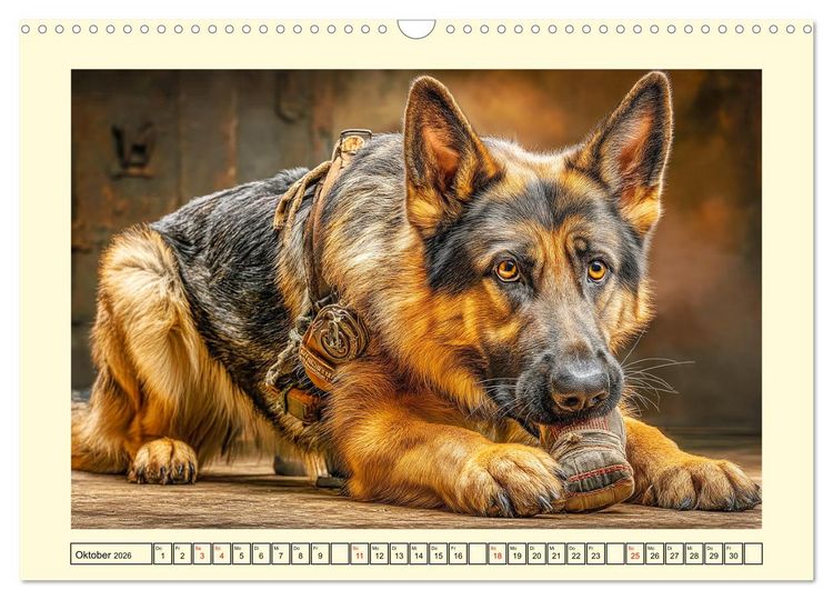 Produktbild: Deutscher Sch&auml;ferhund. Familienheld, Sportskanone und loyaler Diensthund (Wandkalender 2026 DIN A3 quer), CALVENDO Monatskalender