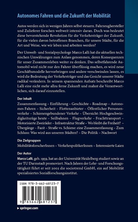 Produktbild: Autonomes Fahren und die Zukunft der Mobilit&auml;t