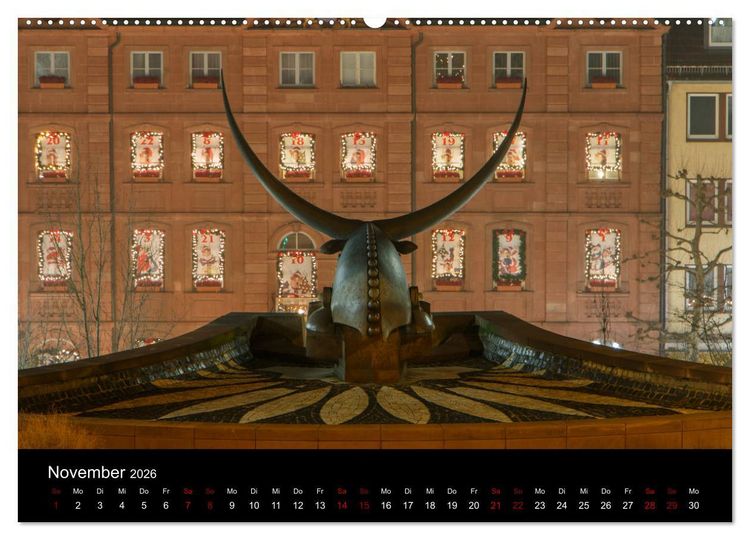 Produktbild: Pirmasens bei Nacht (hochwertiger Premium Wandkalender 2026 DIN A2 quer), Kunstdruck in Hochglanz
