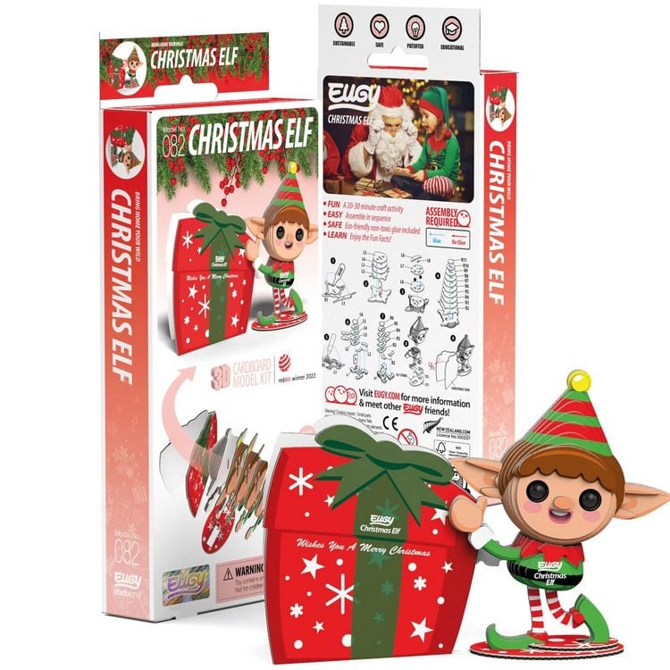Produktbild: EUGY - 3D Bastelset Weihnachtself