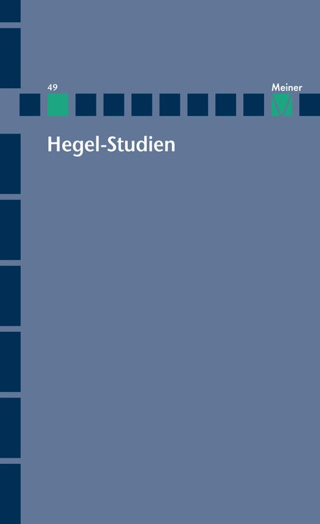 Produktbild: Hegel-Studien Band 49
