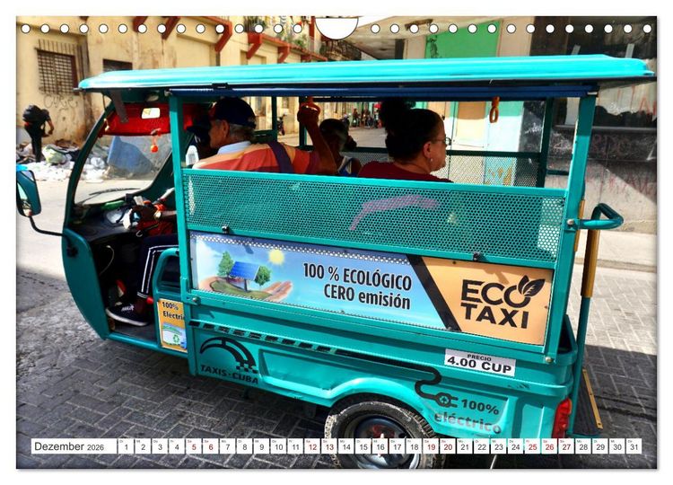 Produktbild: ECO TAXI - Umweltfreundlich in die Zukunft (Wandkalender 2026 DIN A4 quer), CALVENDO Monatskalender