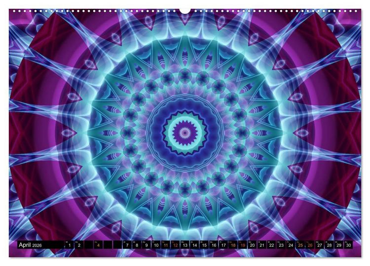 Produktbild: Energie - Mandalas, Spiritualit&auml;t durch die Farbe Lila (hochwertiger Premium Wandkalender 2026 DIN A2 quer), Kunstdruck in Hochglanz