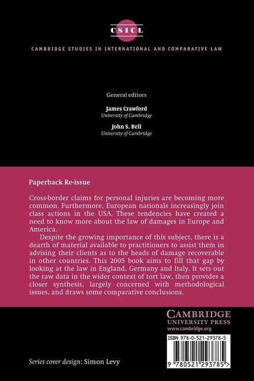 Produktbild: Compensation for Personal Injury in English, German and Italian Law