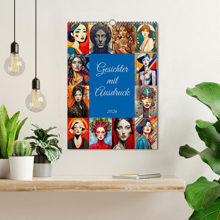 Produktbild: Gesichter mit Ausdruck (Wandkalender 2026 DIN A3 hoch), CALVENDO Monatskalender