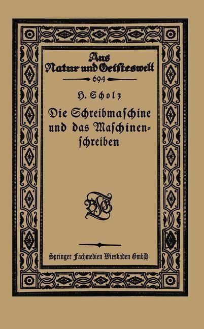 Produktbild: Die Schreibmaschine und das Maschinenschreiben