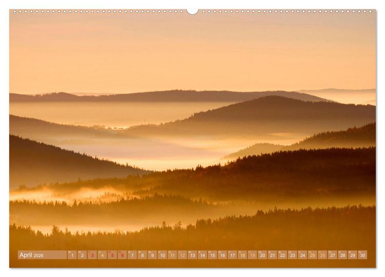 Produktbild: Arber, Rachel und Lusen: Der Hintere Bayerische Wald (Wandkalender 2026 DIN A2 quer), CALVENDO Monatskalender
