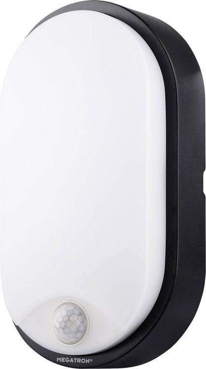 Produktbild: Megatron Bulka MT69041 LED-Au&szlig;enwandleuchte mit Bewegungsmelder 10W Schwarz