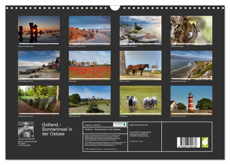 Produktbild: Gotland - Sonneninsel in der Ostsee (Wandkalender 2026 DIN A3 quer), CALVENDO Monatskalender