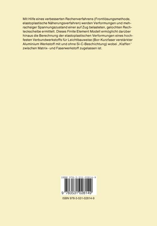 Produktbild: Zur Ermittlung elastoplastischer Verformungen von Werkstoffen, insbesondere von Verbundwerkstoffen, mit Hilfe der Methode der finiten Elemente