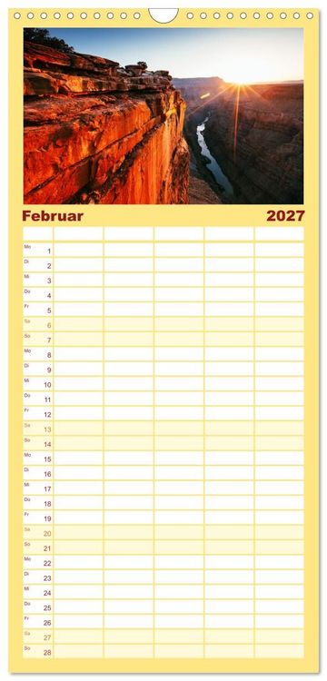 Produktbild: Familienplaner 2027 - USA S&uuml;dwesten - Atemberaubende Aussichten mit 5 Spalten (Wandkalender, 21 x 45 cm) CALVENDO