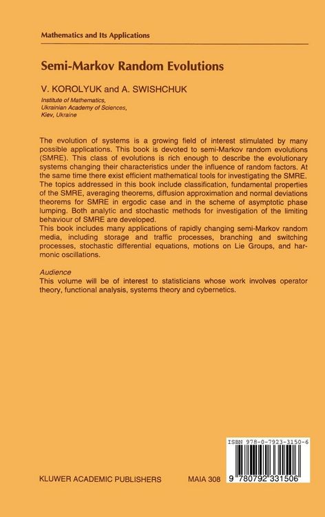 Produktbild: Semi-Markov Random Evolutions