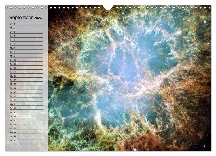 Produktbild: Der Weltraum. Spektakul&auml;re Gasnebel und Galaxien (Wandkalender 2026 DIN A3 quer), CALVENDO Monatskalender