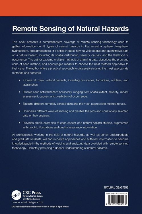 Produktbild: Remote Sensing of Natural Hazards