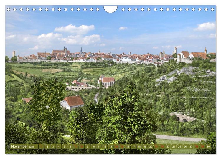 Produktbild: Rothenburg ob der Tauber um das Jahr 1900 &ndash; Fotos neu koloriert (Wandkalender 2026 DIN A4 quer), CALVENDO Monatskalender