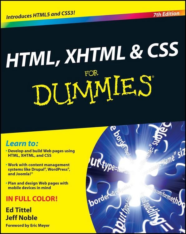 Produktbild: HTML, XHTML and CSS For Dummies