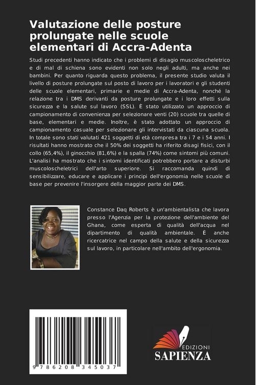 Produktbild: Valutazione delle posture prolungate nelle scuole elementari di Accra-Adenta