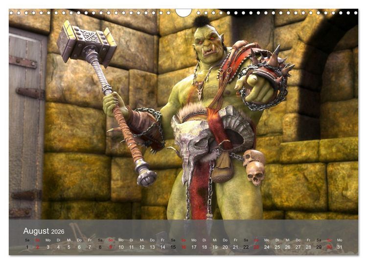 Produktbild: Welt der Orks (Wandkalender 2026 DIN A3 quer), CALVENDO Monatskalender
