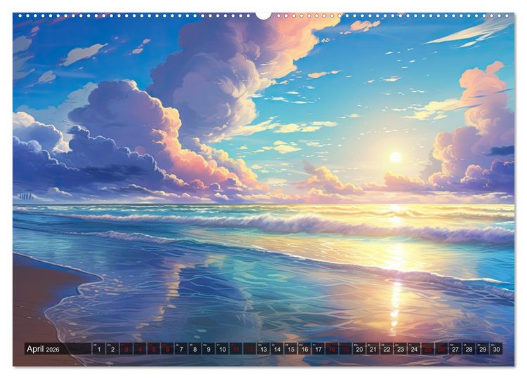 Produktbild: Inspirierende Str&auml;nde (Wandkalender 2026 DIN A2 quer), CALVENDO Monatskalender