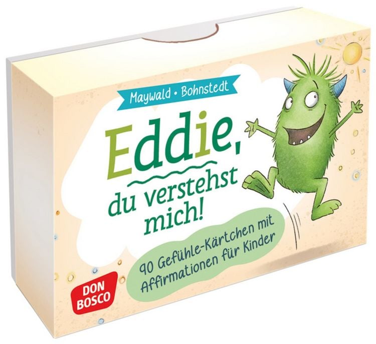 Produktbild: Eddie, du verstehst mich! 90 Gef&uuml;hle-K&auml;rtchen mit Affirmationen f&uuml;r Kinder