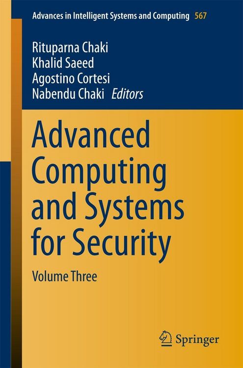 Produktbild: Advanced Computing and Systems for Security