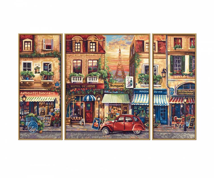 Produktbild: Malen nach Zahlen - Paris Nostalgie (Triptychon)