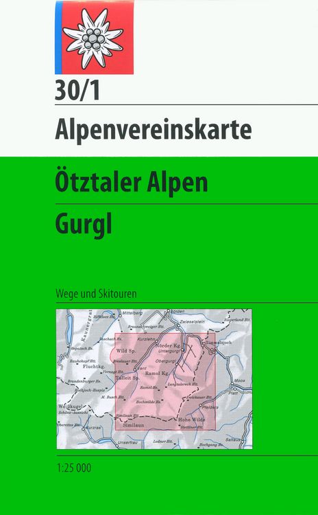 Produktbild: DAV Alpenvereinskarte 30/1 &Ouml;tztaler Alpen Gurgl 1 : 25 000 Wegmarkierungen