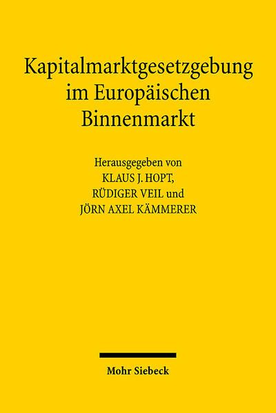 Produktbild: Kapitalmarktgesetzgebung im Europ&auml;ischen Binnenmarkt