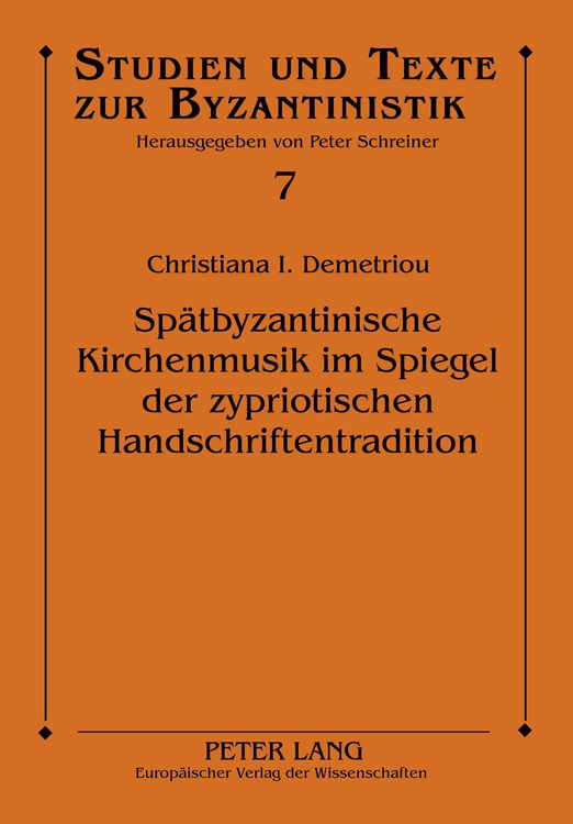 Produktbild: Sp&auml;tbyzantinische Kirchenmusik im Spiegel der zypriotischen Handschriftentradition