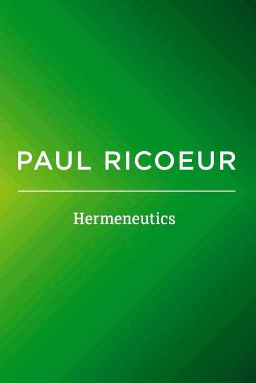 Produktbild: Hermeneutics