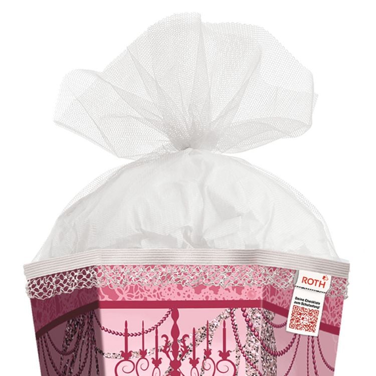 Produktbild: Roth Schult&uuml;te Ballerina Glitter eckig T&uuml;llverschluss R&uuml;schenborte 85cm