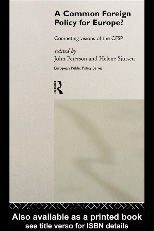 Produktbild: A Common Foreign Policy for Europe?