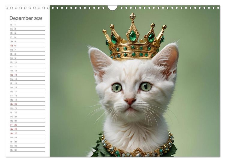 Produktbild: Herzensk&ouml;nige - KI Geburtstagskalender f&uuml;r unsere Bediensteten (Wandkalender 2026 DIN A3 quer), CALVENDO Monatskalender