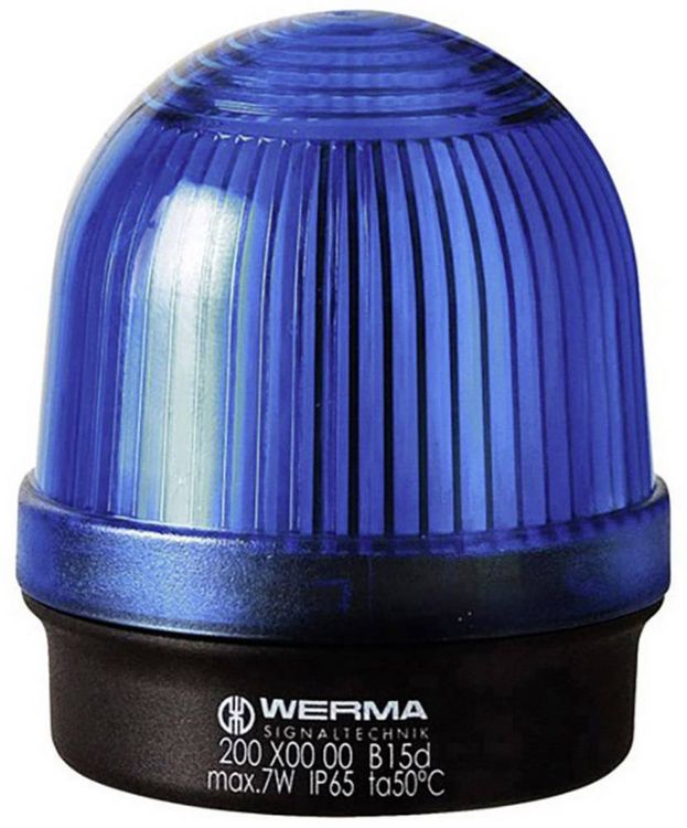 Produktbild: Werma Signaltechnik Signalleuchte 200.500.00 200.500.00 Blau Dauerlicht 12 V/AC, 12 V/DC, 24 V/AC, 24 V/DC, 48 V/AC, 48 V/DC, 110 V/AC, 230 V/AC