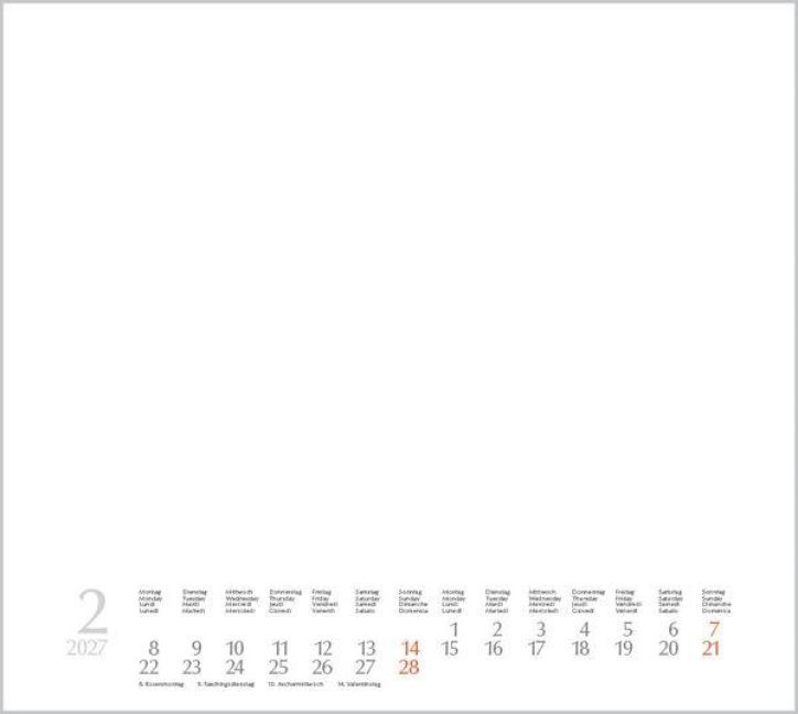 Produktbild: Foto-Malen-Basteln Bastelkalender quer wei&szlig; 2027