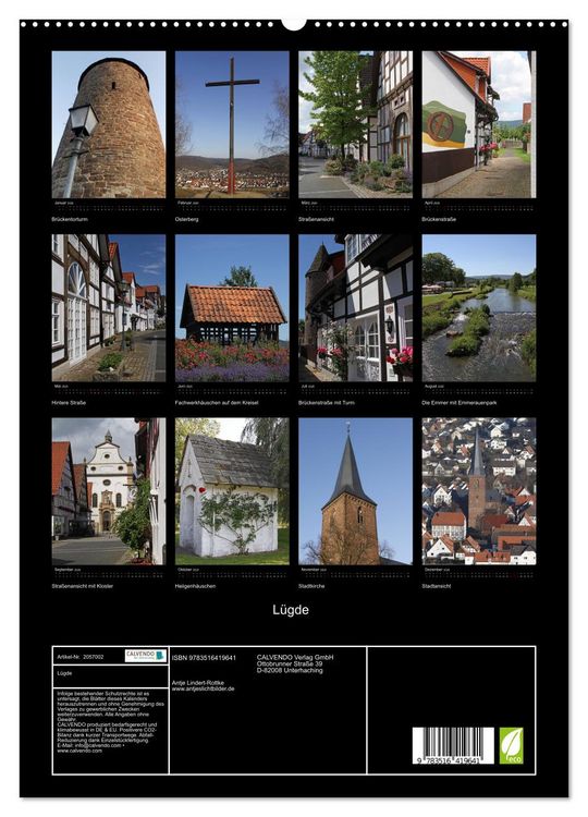 Produktbild: L&uuml;gde (hochwertiger Premium Wandkalender 2026 DIN A2 hoch), Kunstdruck in Hochglanz