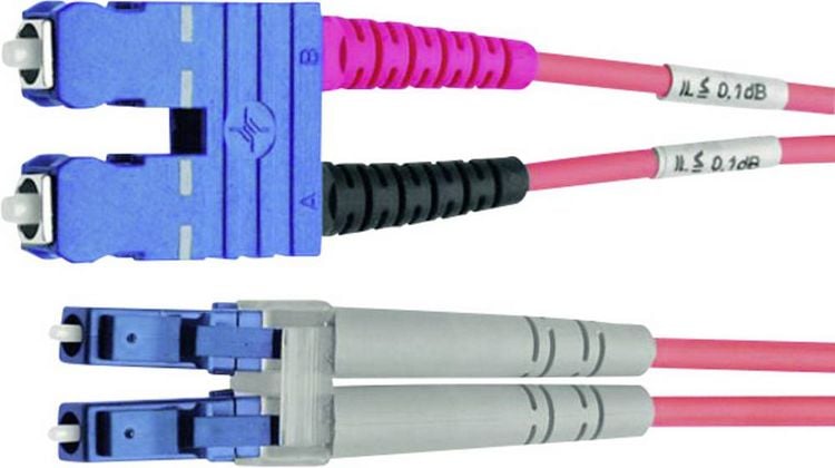 Produktbild: Teleg&auml;rtner 100012136 Glasfaser LWL Anschlusskabel 1.00 m Orange [1x SC-Stecker - 1x LC-Stecker] 50/125 &micro; Multimode OM2