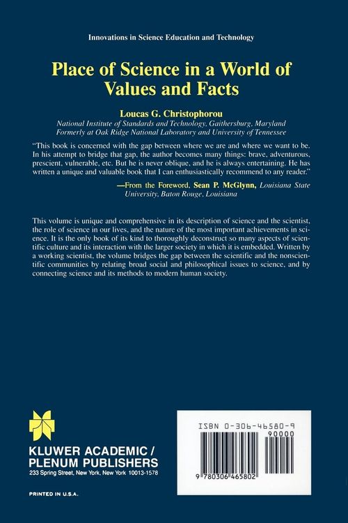 Produktbild: Place of Science in a World of Values and Facts