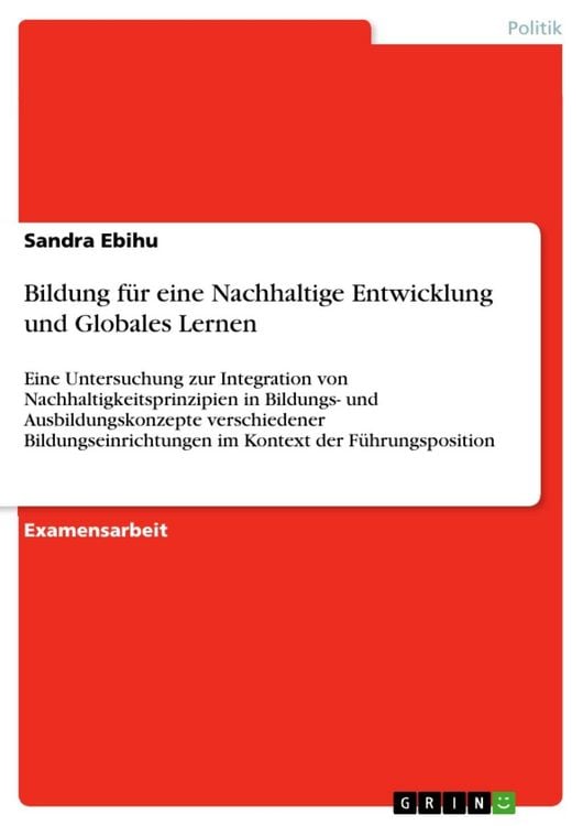 Produktbild: Bildung f&uuml;r eine Nachhaltige Entwicklung und Globales Lernen