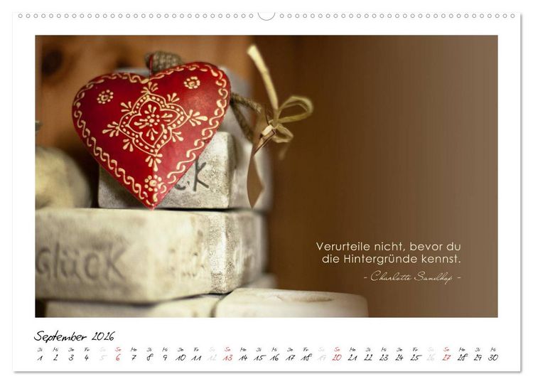Produktbild: Mit guten Gedanken durch das Jahr (hochwertiger Premium Wandkalender 2026 DIN A2 quer), Kunstdruck in Hochglanz
