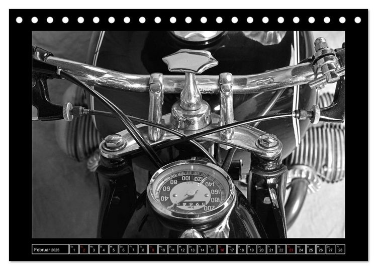 Produktbild: BMW R69S in schwarzweiss (Tischkalender 2025 DIN A5 quer), CALVENDO Monatskalender