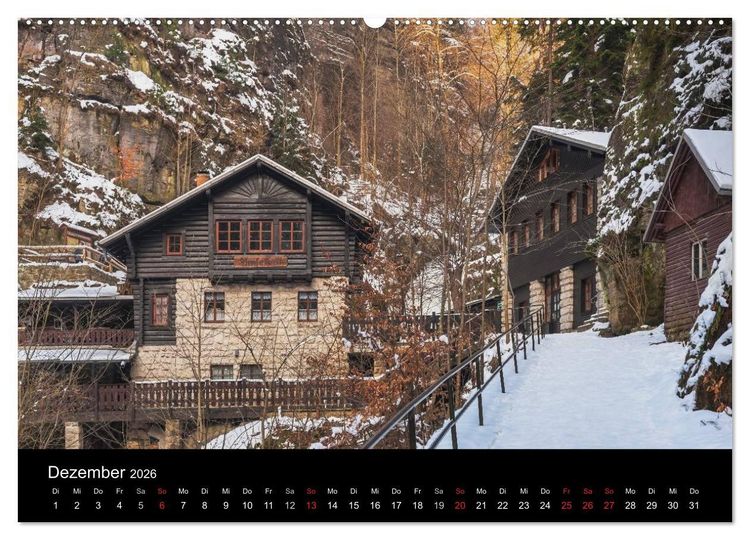 Produktbild: S&auml;chsische Schweiz (Wandkalender 2026 DIN A2 quer), CALVENDO Monatskalender
