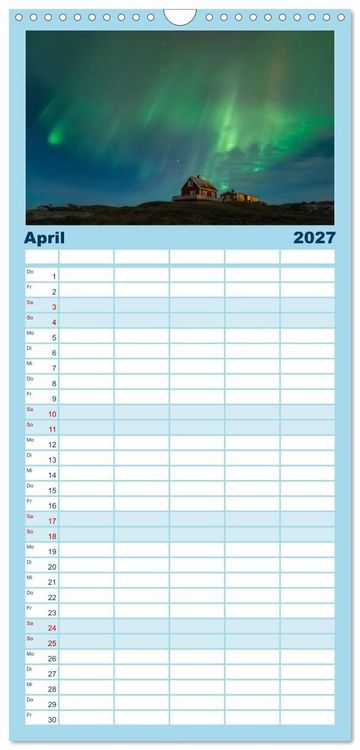 Produktbild: Familienplaner 2027 - Nordnorwegen - Wundervolle Lofoten mit 5 Spalten (Wandkalender, 21 x 45 cm) CALVENDO
