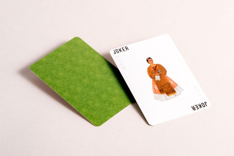Produktbild: Kartenspiel Kahlo. 54 Spielkarten mit 53 Kahlo-Motiven