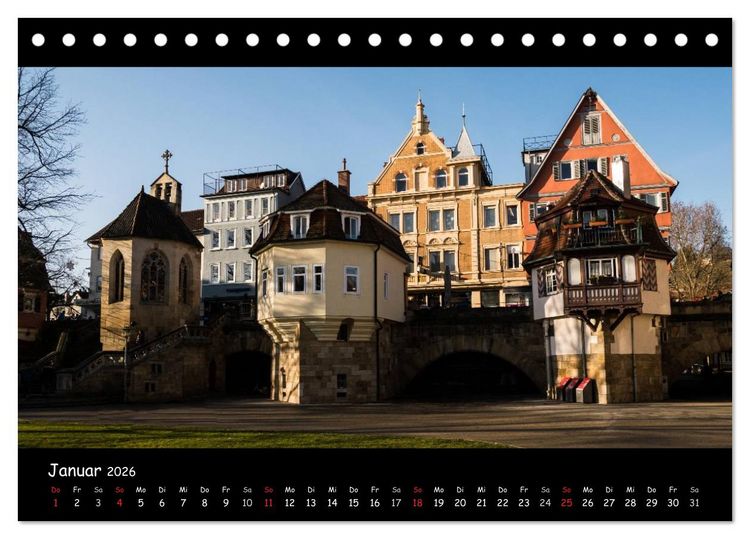Produktbild: Esslingen am Neckar - Vom Mittelalter in die Moderne (Tischkalender 2026 DIN A5 quer), CALVENDO Monatskalender