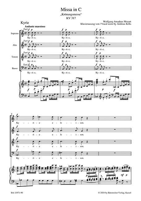 Produktbild: Missa in C KV 317 "Kr&ouml;nungsmesse"