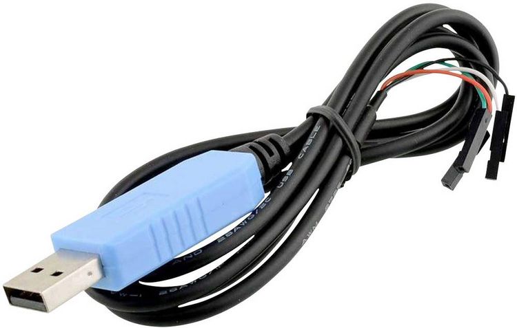Produktbild: Radxa RockPi_USB_TTL Jumper-Kabel Rock Pi [1x USB 2.0 Stecker A - 4x Drahtbr&uuml;cken-Buchse] 1.50 m Schwarz